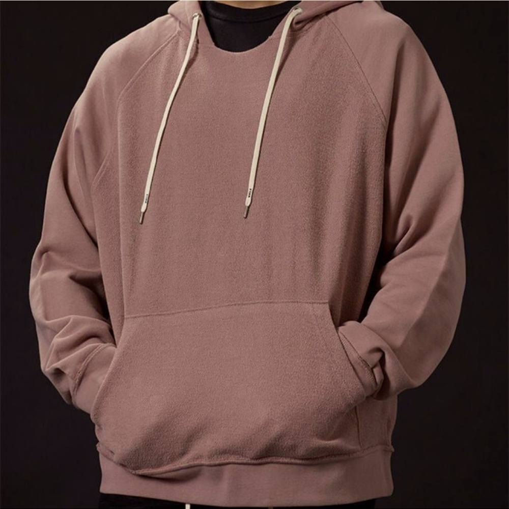 Mrcla terry cloth hoodie mauve pink